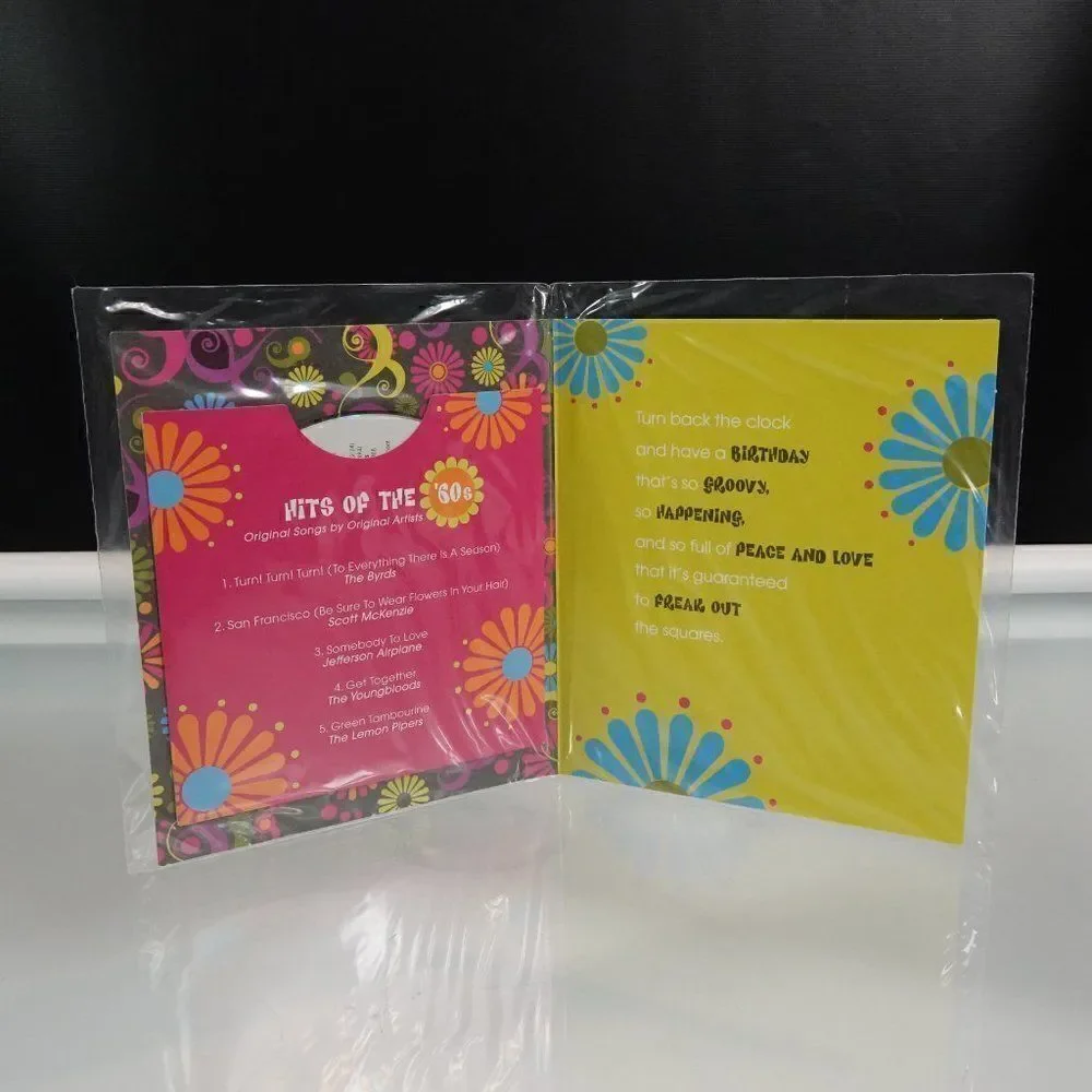 Flower Power CD Hits Of The 60s And Birthday Card